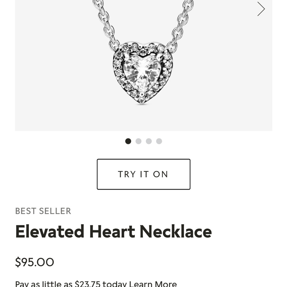 Pandora Elevated Heart Necklace